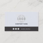 プロフェッショナルグレーあなたのロゴQRコードを追加 名刺 (裏面)