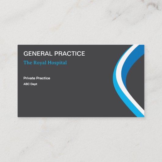 プロフェッショナルグレーとブルーのミニマモダンリスト 名刺 (裏面)