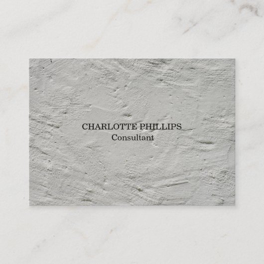 プロフェッショナルグレーウォールテクスチャミニマリストプレーン 名刺 (正面)