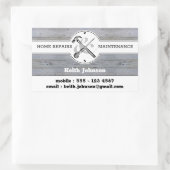 プロフェッショナルグレーウッドグレインハンドマン建築 長方形シール (バッグ)