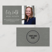 プロフェッショナルグレークラフト紙エテ実在ート 名刺 (正面/裏面)