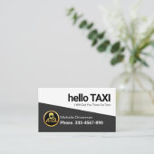 プロフェッショナルグレータクシー三角形キャブドライバ 名刺 (スタンド正面)