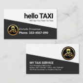 プロフェッショナルグレータクシー三角形キャブドライバ 名刺 (正面/裏面)