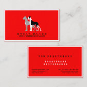 プロフェッショナルグレートダネボストンマントルビジネスカード 名刺 (正面/裏面)