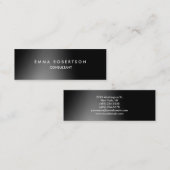 プロフェッショナルグレーブラックモダンスキニー スキニー名刺 (正面/裏面)