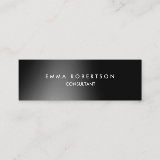 プロフェッショナルグレーブラックモダンスキニー スキニー名刺 (正面)