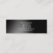 プロフェッショナルグレーブラックモダンスキニー スキニー名刺 (裏面)