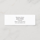 プロフェッショナルグレーブルーモノグラム名刺 スキニー名刺 (裏面)