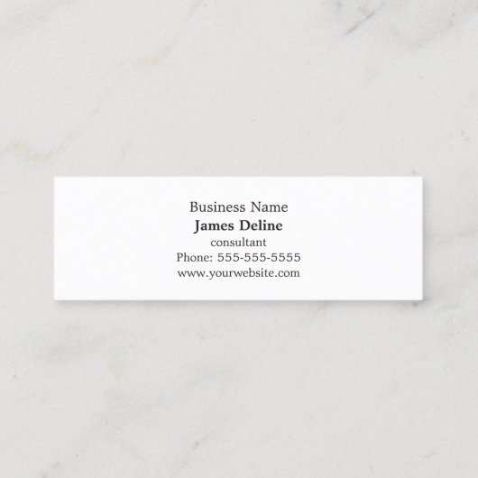 プロフェッショナルグレーブルーモノグラム名刺 スキニー名刺 (裏面)