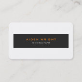 プロフェッショナルグレーホワイトミニマスタイリッシュリスモダント 名刺 (正面)