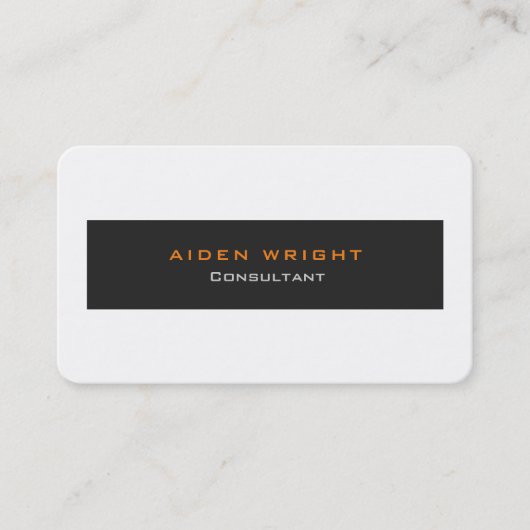 プロフェッショナルグレーホワイトミニマスタイリッシュリスモダント 名刺 (正面)