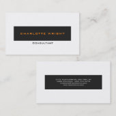 プロフェッショナルグレーホワイトミニマモダンリストトレンディー 名刺 (正面/裏面)