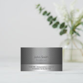 プロフェッショナルグレーメタル製作者名刺 名刺 (スタンド正面)