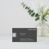 プロフェッショナルグレー土木技師名刺 名刺 (スタンド正面)