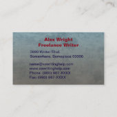 プロフェッショナルグレー抽象芸術フリーランスのライター作家 名刺 (裏面)