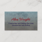 プロフェッショナルグレー抽象芸術フリーランスのライター作家 名刺 (正面)