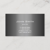 プロフェッショナルグレー金属QRコード名刺 名刺 (裏面)