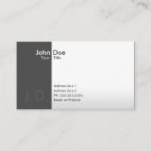 プロフェッショナルグレー(イニシャルあり) 名刺 (正面)