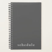 プロフェッショナルグレー「スケジュール」プランナー プランナー手帳 (正面)
