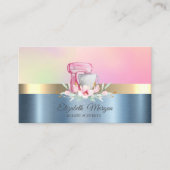 プロフェッショナルケーキミキサーフラワーブルーメタリック 名刺 (正面)