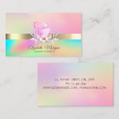 プロフェッショナルケーキミキサー花ベーカリーホログラフィック 名刺 (正面/裏面)