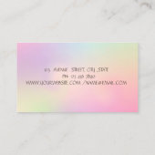 プロフェッショナルケーキミキサー花ベーカリーホログラフィック 名刺 (裏面)