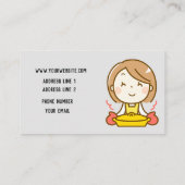 プロフェッショナルケータリングサービスかわいい食べ物 名刺 (裏面)