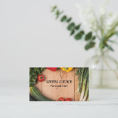 プロフェッショナルケータリングシェフキッチン野菜 名刺 (スタンド正面)