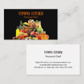 プロフェッショナルケータリングシェフ料理野菜 名刺 (正面/裏面)