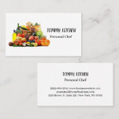 プロフェッショナルケータリングシェフ料理野菜 名刺 (正面/裏面)