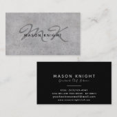 プロフェッショナルコンクリート石板石グランジデザイン 名刺 (正面/裏面)