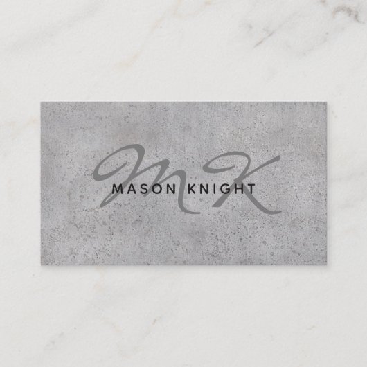 プロフェッショナルコンクリート石板石グランジデザイン 名刺 (正面)