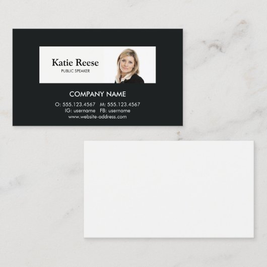 プロフェッショナルコンサルタントの写真の追加 名刺 (正面/裏面)