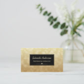 プロフェッショナルコンサルタントブラック金ゴールドグラマー《写真》ぼけ味 名刺 (スタンド正面)