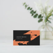 プロフェッショナルコンサルタンモダントブラックオレンジ 名刺 (スタンド正面)