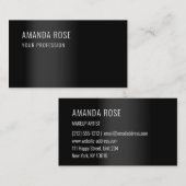 プロフェッショナルコンサルティングミニマリズムエレガントブラック 名刺 (正面/裏面)