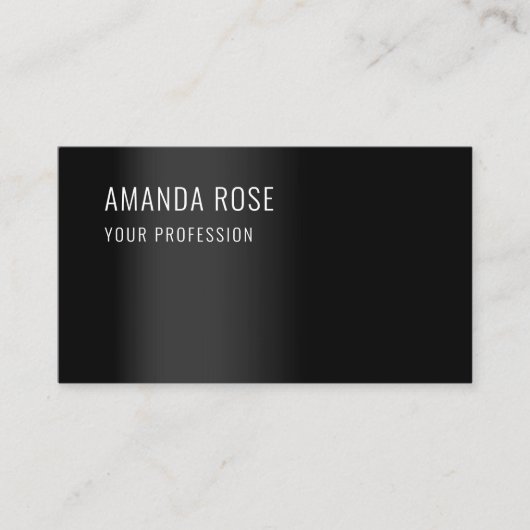プロフェッショナルコンサルティングミニマリズムエレガントブラック 名刺 (正面)