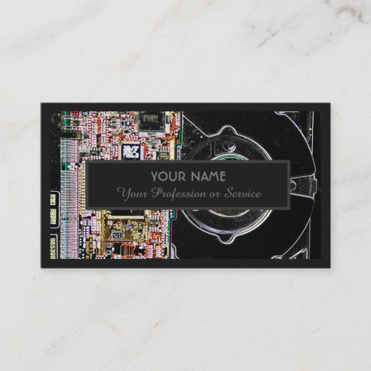 プロフェッショナルコンピュータまたはクラウドストレージの専門家 名刺 (正面)