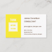 プロフェッショナルコンモダンサルタントイエロー 名刺 (正面)