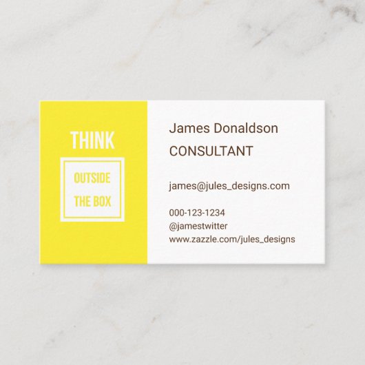 プロフェッショナルコンモダンサルタントイエロー 名刺 (正面)