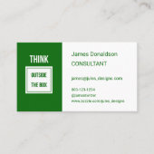 プロフェッショナルコンモダンサルタントダークグリーン 名刺 (正面)