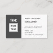 プロフェッショナルコンモダンサルタントダークグレー 名刺 (正面)