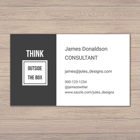 プロフェッショナルコンモダンサルタントダークグレー 名刺