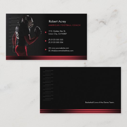 プロフェッショナルコーチ |アメリカンフットボール 名刺 (正面/裏面)