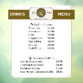 プロフェッショナルコーヒーショップパーソナライズされたドリンク一覧 ウィンドウサイン (シート3)