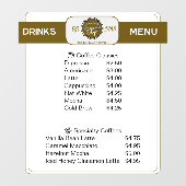 プロフェッショナルコーヒーショップパーソナライズされたドリンク一覧 ウィンドウサイン (シート)