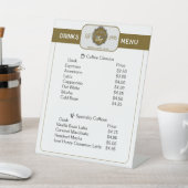 プロフェッショナルコーヒーショップパーソナライズされたドリンク一覧 台座サイン (インサイチュ)