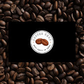 プロフェッショナルコーヒーショップブラック&ホワイトロゴ 名刺