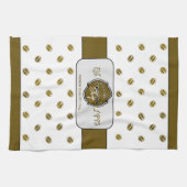 プロフェッショナルコーヒーショップロパーソナライズされたゴ キッチンタオル (横)