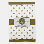 プロフェッショナルコーヒーショップロパーソナライズされたゴ キッチンタオル (縦)